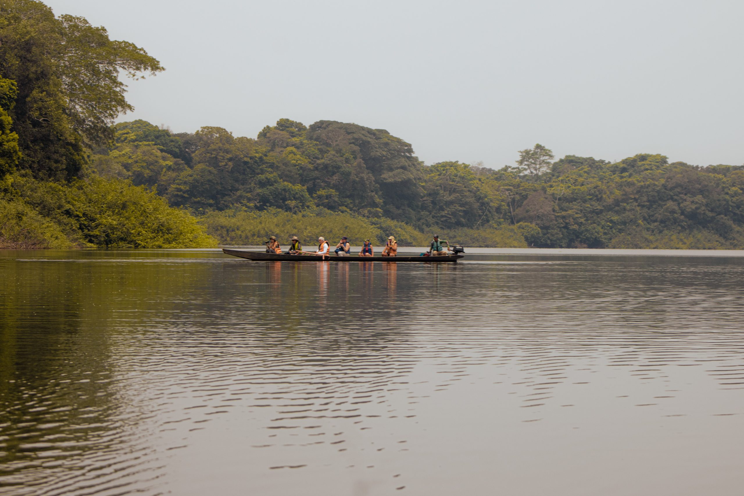 Laguna de Nare y delfines rosados